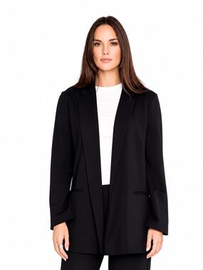 Ripley Rader Ponte Knit Oversized Blazer Black Size 2 EUC!